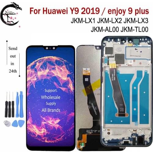LCD With Frame For Huawei Y9 2019 JKM-LX1 JKM LX2 LX3 Full Display Screen Touch Sensor Digitizer Assembly enjoy 9 Plus Display