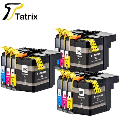 12PCS Compatible Ink Cartridge LC539 LC539XL LC535XL Full ink For Brother DCP-J100 DCP-J105 MFC-J200 InkBenefit