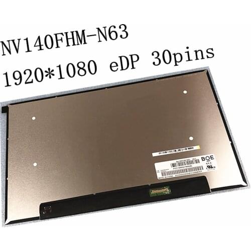 14.0-inch Laptop LCD Screen IPS display NV140FHM-N63 FHD 1920*1080 72% NTSC eDP 30 pins matrix panel replacement