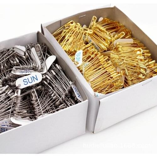 2000pcs High Quality Safety Pins Paper Clip DIY Sewing Tools Gold Silver Metal Needles Large Safety Pin Brooch Accessories