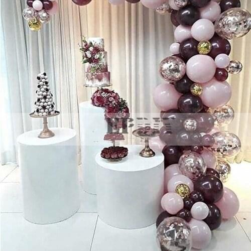 3pcs/set)Wedding Decoration /white/Gold Round Acrylic Plinth For Event Party cake stand sunyu2615