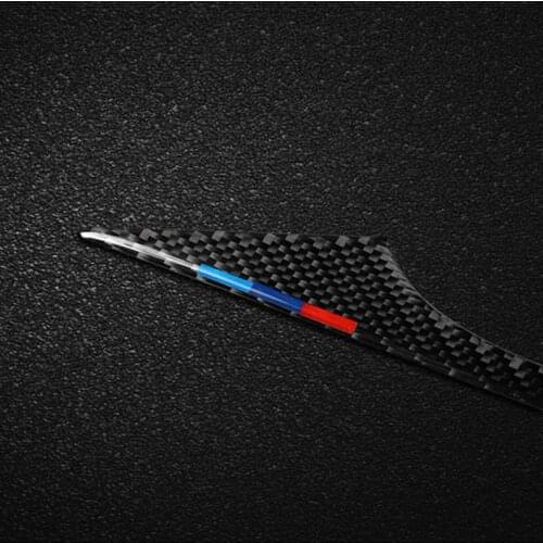 For BMW 3/5/M Series E60 F10 F07 F01 E91 E46 2pcs Auto Sport Kit Strip Carbon Fiber Sticker Rearview Mirror Anti-Collision Strip