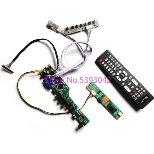 For LP154W01(TL)(E1)/(TL)(E3)/(TL)(E4)/(TL)(E5)/(TL)(EA) 1280*800 1CCFL Remote LVDS 30-Pin TV analog VGA control board kit