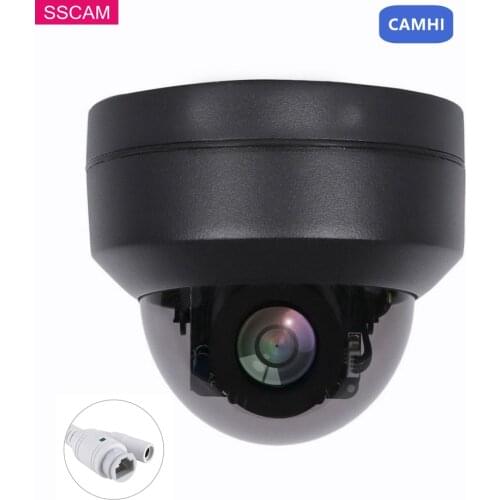 Mini 8MP 4K IP PTZ Security Camera 4xZoom Motorized Optical Motion Detection CAMHI APP ONVIF Wired Dome Network Camera 30M IR