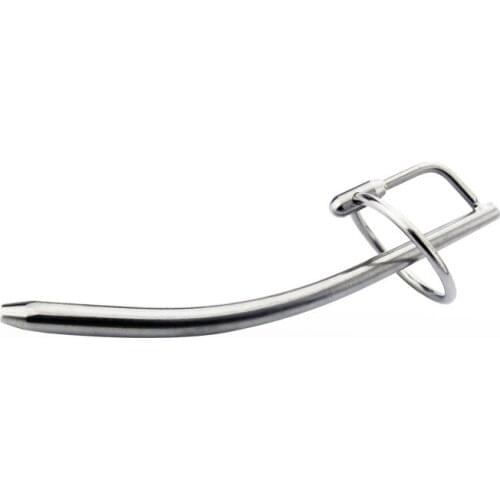 Manyjoy Male Stainless Steel Urethra Catheter with Cock ring,Penis Urinary Plug,Sex Toy,Adult Game,Urethra Stimulate Dilator
