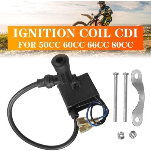 Motorcycle Ignition Coil CDI For 50cc 60cc 66cc 80cc 2- Stroke Engine Motor Motorized Bicycles Bike