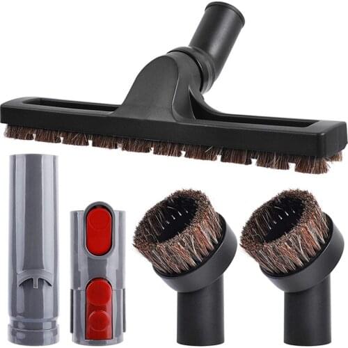 5Pcs Vacuum Attachments Kit for Dyson V7 V8 V10, Articulating Hard Floor Tool & Soft Dust Brush & Adapter Converter