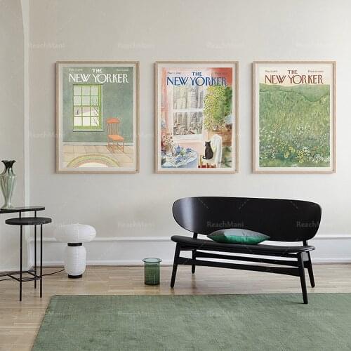 Set of 3 New Yorker Magazine Vintage Prints, Retro Poster, Antique Prints, Vintage Art, Gallery Wall, Magazine Prints, 1950s Ma