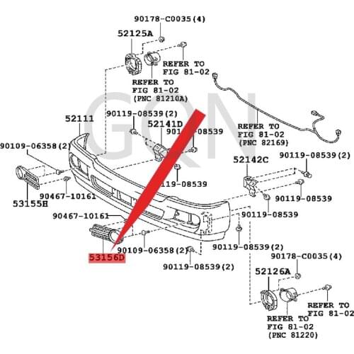Left front headlight outer frame 2000-Toy ota COA ST ER left side seal of radiator grille front fog lamp frame L