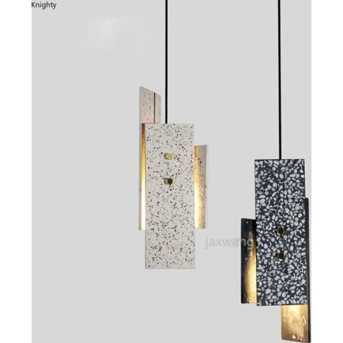 Nordic Pendant Lights Water Mill Stone Art Decor Lamps Dining Room Kitchen Pendant Light Restaurant Hotel Hanging LED Lights