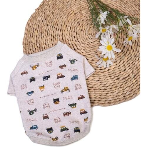 2018 Autumn Winter Warm Pet Dog Clothes Yorkie Hoodies Chihuahua Puppy Outfit Dog Clothes for Small Dogs Car Printing Clothing