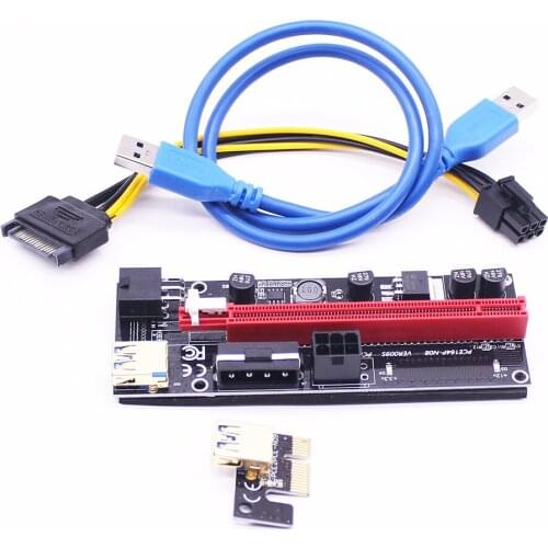 PCI-E Riser 009S 1X to 16X Extender PCI-E Riser USB 3.0 Graphics Card Dedicated PCIE Extension Cable Adapter Card 5pcs/lot