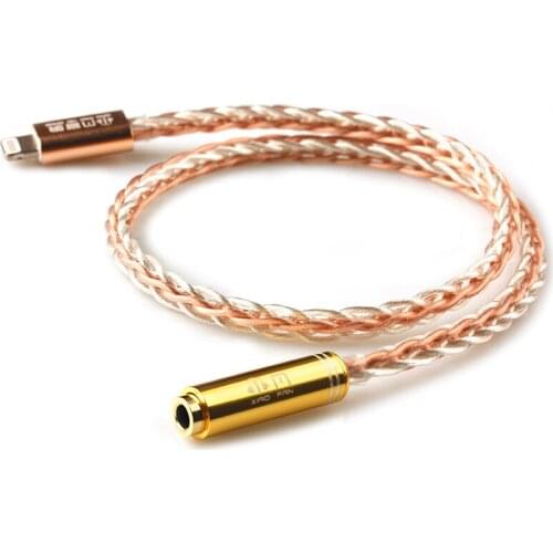 Xiao Fan Platinum Single Crystal Copper Extension Cord IPhone 7 / 8 to 3.5 / 4.4 Balanced Type-C Dapter Free Shipping