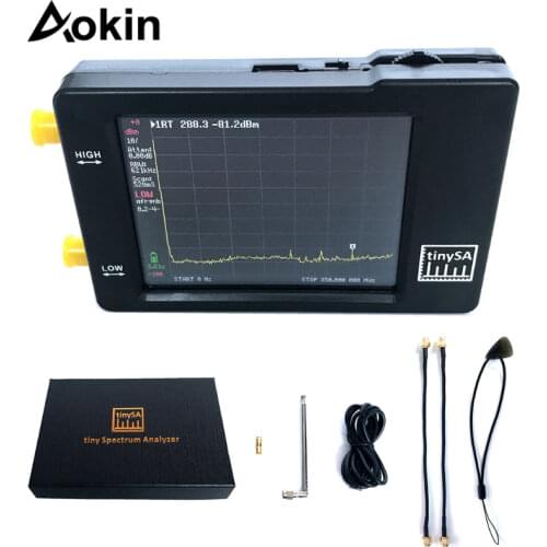 1pc Portable Tiny SA Handheld Spectrum Analyzer 2.8 Inch Touching Screen Spectrum Analyzers 58.7mm x 91.3mm x 17.1mm
