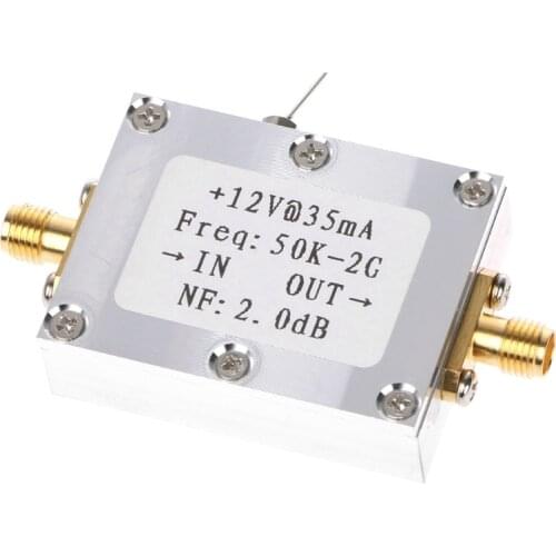 RF Amplifier 50K-2GHZ Low Noise Amplifier Signal Receiver Broadband 31DB Gain