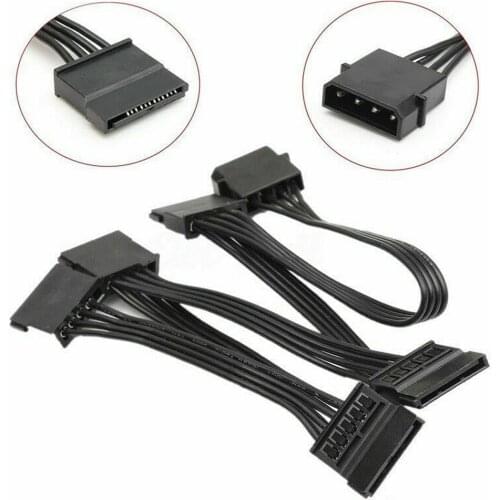 4pin IDE 1 to 5 SATA 15Pin Hard Drive Power Supply Splitter Cable for 4pin to 15pin Power Cord for DIY PC Sever