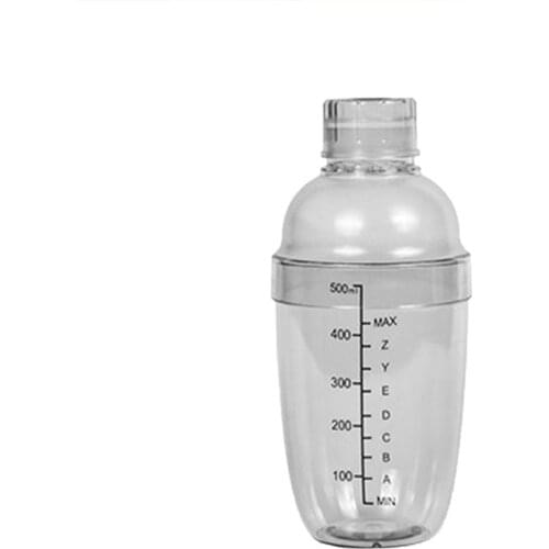 Hand Shake Cup Cocktail Shaker Transparent Mixer Cup Clear Bar Shaker Wine Milk Tea Shaker Cup With Scale