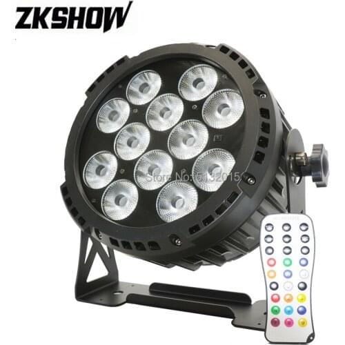 6PCS/Lot 12*18W LED Flat Par Light IP65 RGBWAUV Battery Power Wireless Rechargeable DJ Disco Party Stage Lighting With Flycase