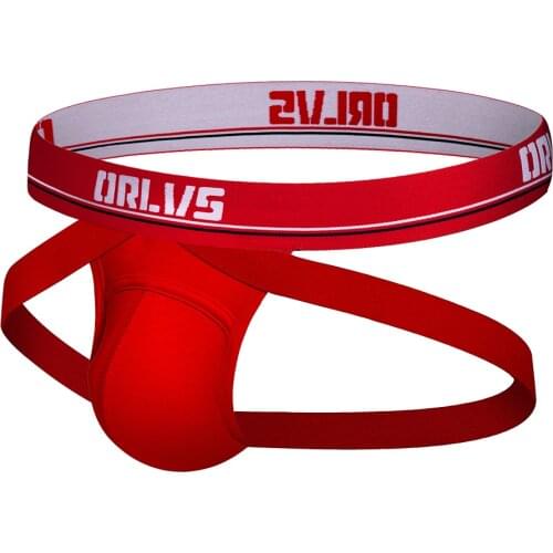 ORLVS Mens Underwear Men Sexy Briefs Jockstrap Pouch Cuecas Man Cotton Panties Thongs Mesh Underpants Gay Slip Homme Srting