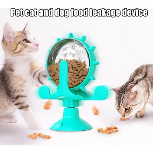 Rotating Windmill Treat Dispenser Pet Toy Pet Supplies Cat Leaking Food Puzzle Toy For Cat Dog LBE