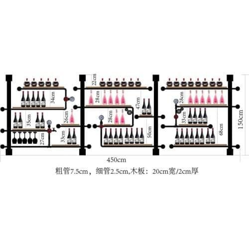 Iron Pipe And Wooden Upright Wine Holder Rack ;european Retro Style Bar/home Creative Violin Guitar Wine Rack Cabinet Shelf