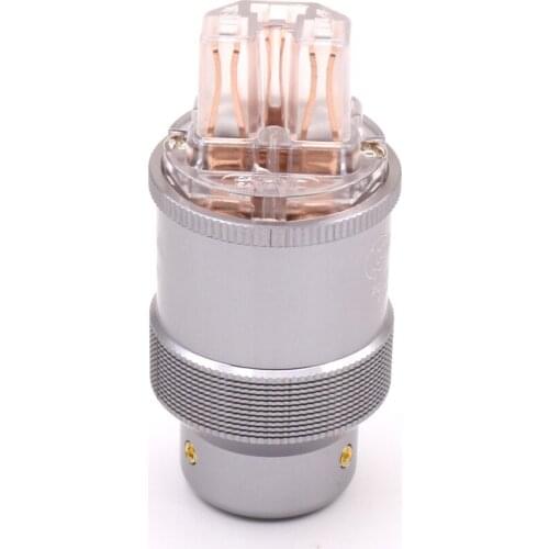 1PCS Hifi audio pure copper IEC Female connector HIFI Power Cord Cable Plug US/UK/EU/AU standard Power cable Connector