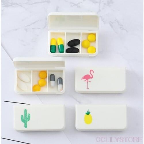 1PCS Portable 3 Grids Mini Pill Case Home Travel Office Medical Drugs Cases