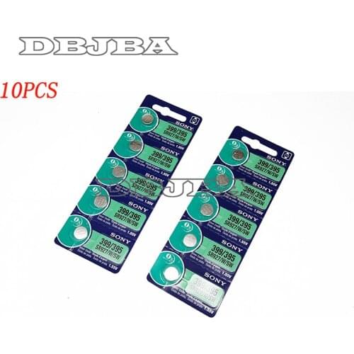 10Pcs/Lot RETAIL LONG LASTING 395 SR927SW 399 SR927W LR927 AG7 Watch Battery Button Coin Cell MADE IN JAPAN 100% Original Brand