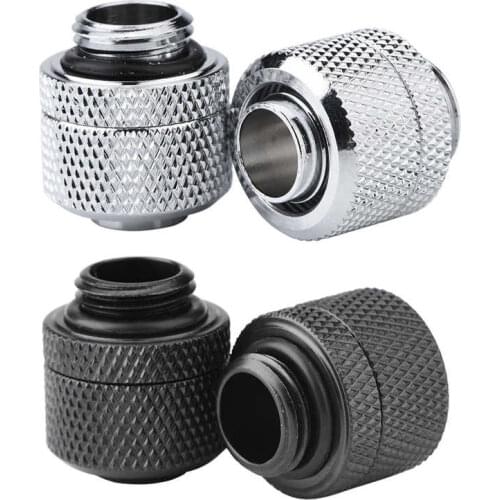 2PCS G1/4 Thread Water Cooling Fitting Flexible Tube Connector Brass Two-Touch Fitting for 9.5x12.7mm Thin Tube