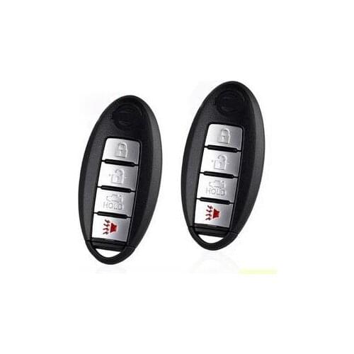 2PCS/lot For Nissan New Teana X-Trail Cedric Smart Remote Key Case Shell 4 Button Keyless Entry Fob Key Cover(With Side Groove)