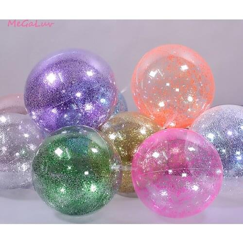 20 Inch Transparent Glitter Balloon Wedding Decoration PVC Helium Happy Birthday Party Decoration DIY Balloon Baby Shower Toys