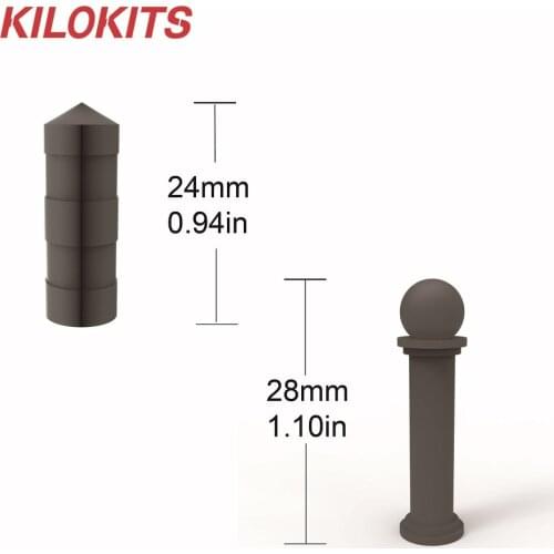 20PCS 1/35 Military Street Column Set Two Styles Plastic Unpainted Model Building Accessories Diorama Model Kits