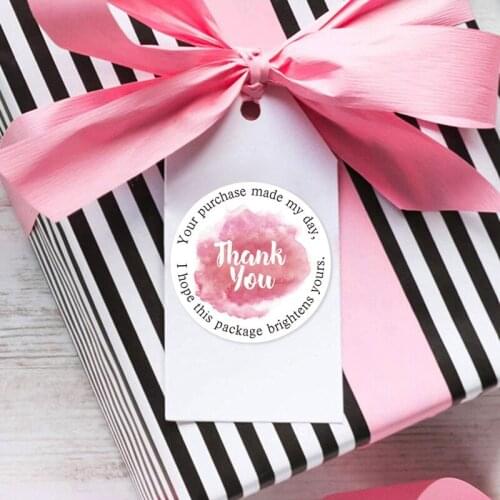 500pcs/roll Seal Labels Stickers Thank You For Your Order Handmade Sticker for Envelope Gift Package Round Stationery Sticker