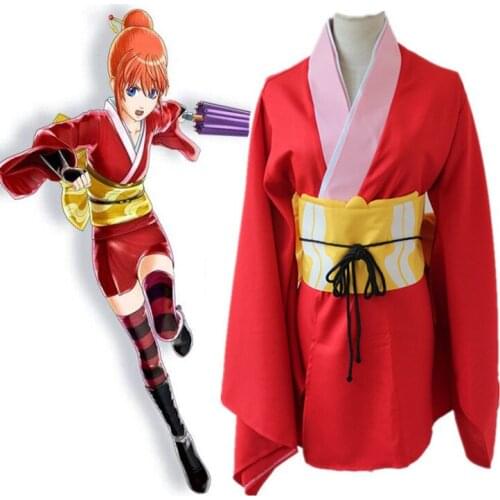 Anime Gintama Cosplay Costumes Kagura Cosplay Costume Kimono Halloween Carnival Party Women Silver Soul Leader Cosplay Costume