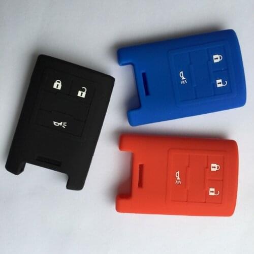 Keyless Entry Key FOB Cover For Chevrolet Corvette C6 Key Holder Silicone Remote Case 3 Buttons