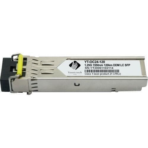 SFP transciver mikrotik switch Compatible 1000BASE-EZX 1.25g SFP 1550nm 120km DDM LC Transceiver sfp Module