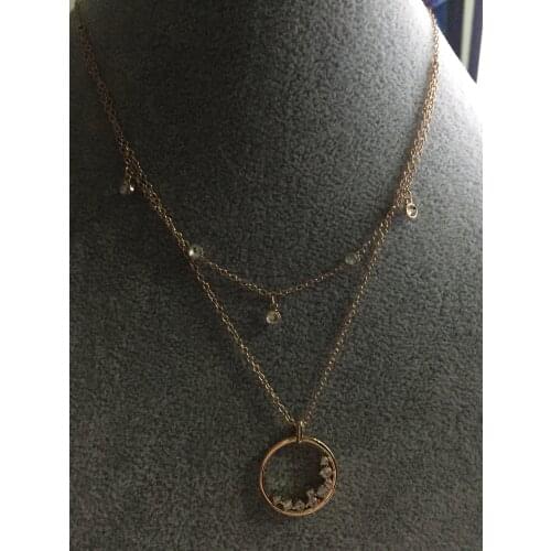 The Only Product Of The Pink Round Gold Bar To The North Of The New Collar Of Fashion Jewelry In 2019