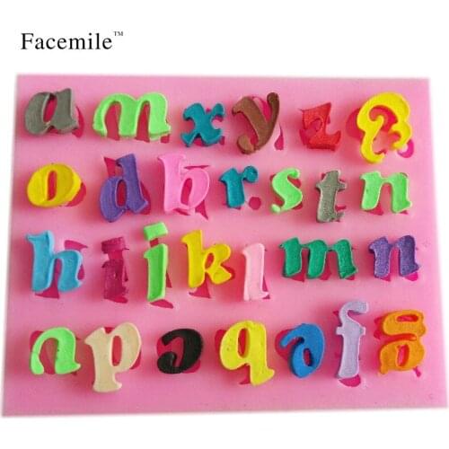 Facemile Alphabet DIY Chocolate Fondant Mold Silicone Handmade Clay Craft Mould Decorating Tools 50-104 Gift