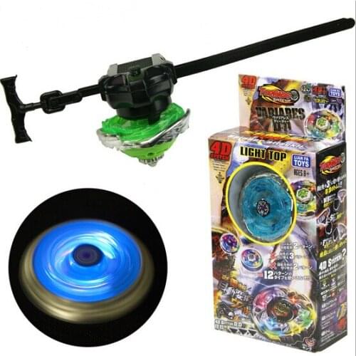 Bayblade New Style 4D Light Top Colorful Alloy Spinning Top Metal Fusion With Launcher Baby Gifts