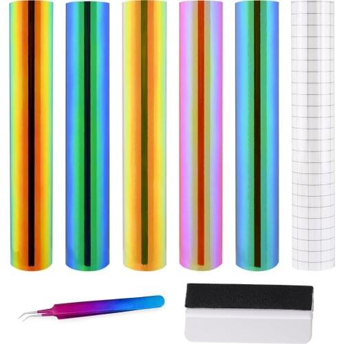 FOSHIO Opal Adhesive Vinyl PVC Film Rolls Multi-Color Car Door Wall Glass Decal Decoration DIY Scraper Sign Making Craft Tool