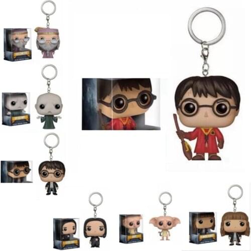 With retail box New Arrival DOBBY HERMIONE DUMBLEDORE POTTER VOLDEMORT Keychain Action Figure Collection Toys for Children Gift