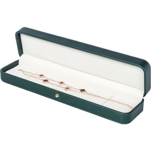 Pu Leathe Jewellery Display Box Gold Button Contrast Color Ring Necklace Bracelet Earring Set For Girl Women Fashion Accessories