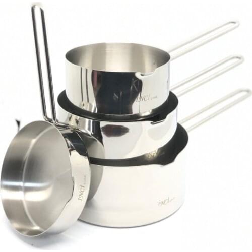 Kaçerola Creamer 4'lü Set (Sauce And 12cm-14cm-16cm Milk Pot)