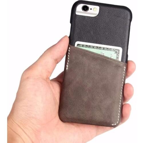 Classic Real Leather Case for iPhone X XS Retro Phone Case For iPhone 8 7 6 6S Plus Phone Cover Bags with Card Holder Cases