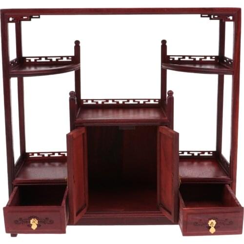 1/6 dollhouse miniature wooden furniture Chinese tea / coffee cabinet model