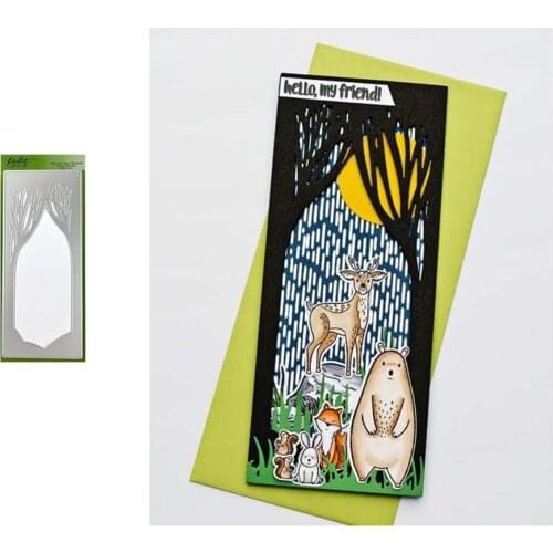 2021 New Tree Curtain Background Frame Metal Cutting Dies Stencil for Scrapbooking Craft Die Cut Make Mould Decoration Template