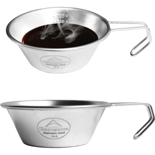 New Picnic Cups Mountain Climbing Water Barbecue Stainless Steel 304 Camping Portable Cooker Utensils Pot Bowl Tableware Tools