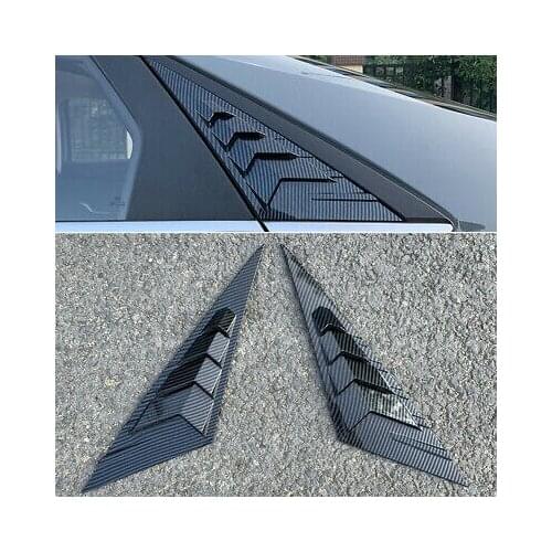 Carbon Fiber Rear Window Shutter Cover Trim 2pcs for Hyundai Elantra 2020 2021