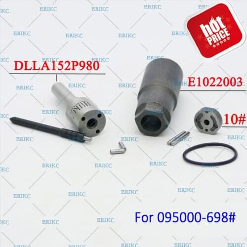 ERIKC Nozzle DLLA152P980 093400-9800 Control Valve Plate 10# Diesel Injector Repair Kits For Isuzu Dmax 095000-6980 8-98011604-1