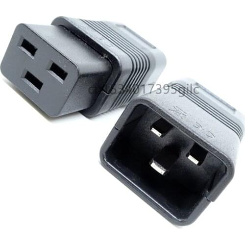 Computer room cabinet socket PDU power cord extension cable adapter C19 connector male and female wiring plug three horizontal h
